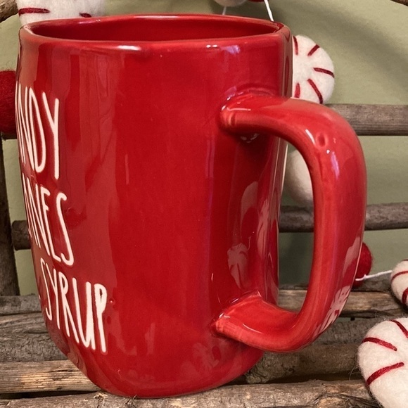 NEW Rae Dunn "CANDY CANES & SYRUP" RED MUG - Picture 4 of 7